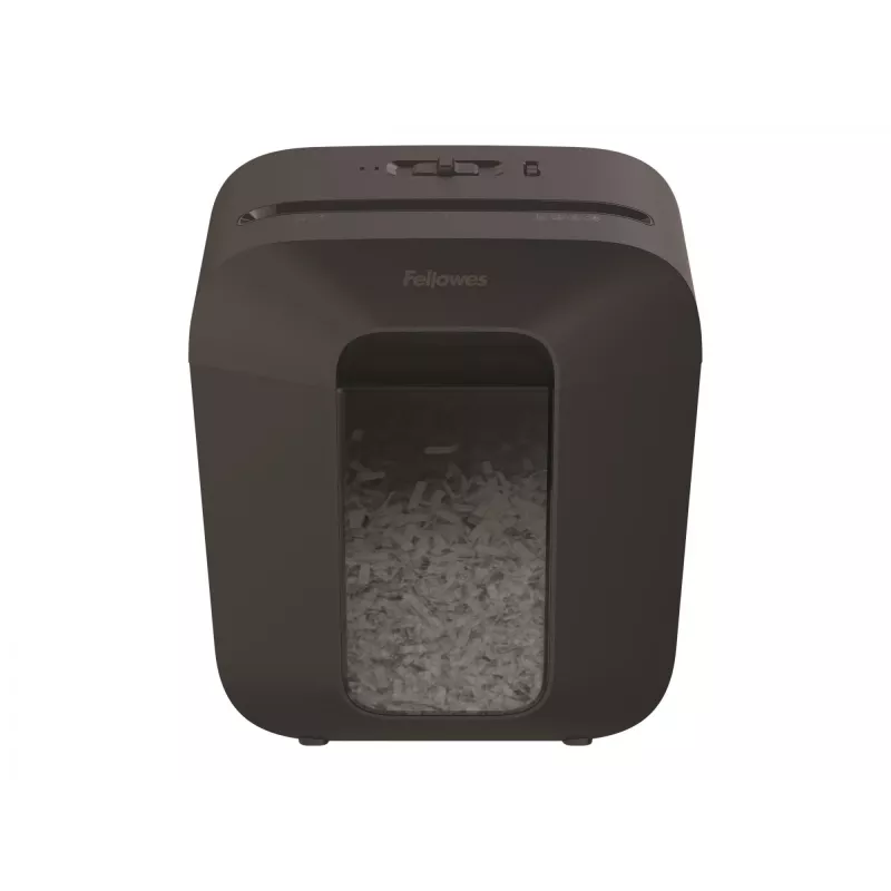 Fellowes Powershred LX25 kryžminio pjovimo smulkintuvas, juodas, 11,5 l, 6 lapų, kreditinių kortelių smulkinimas