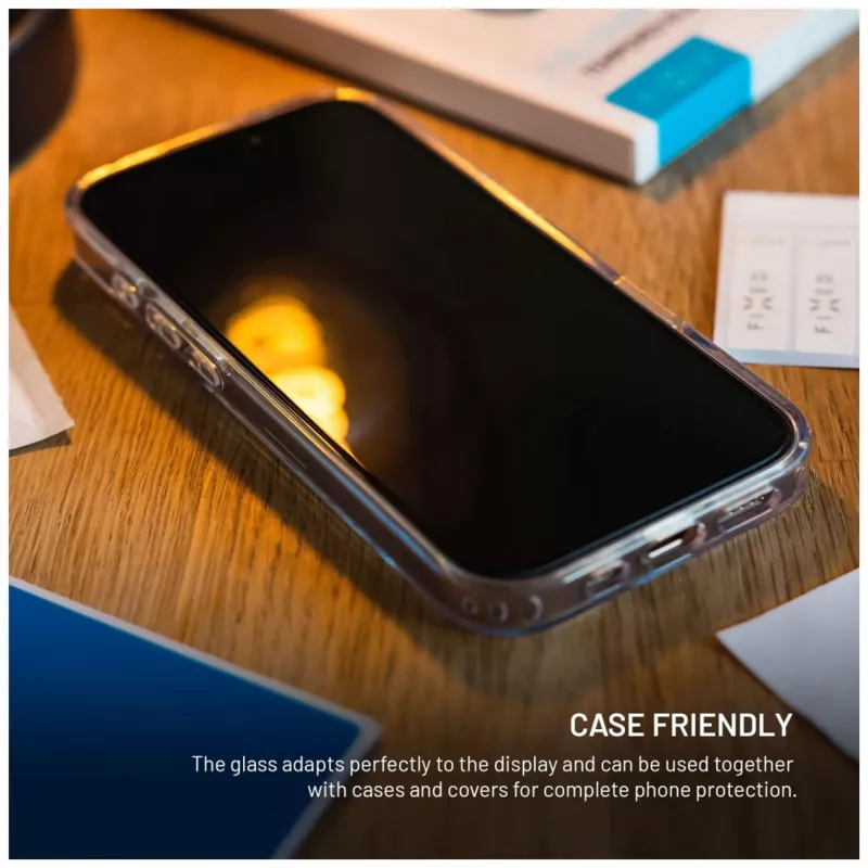 Grūdinto stiklo apsauginis stikliukas FIXED, skirtas Apple iPhone 17 Pro – 2 vnt., 2,5D užapvalinti kraštai