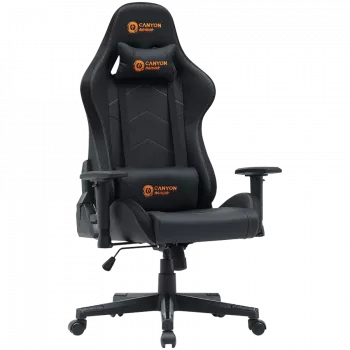 Gaming kėdė CANYON Irida RGBCH03 RGB juoda ergonomiškas dizainas, reguliuojami porankiai, atlošiama nugara