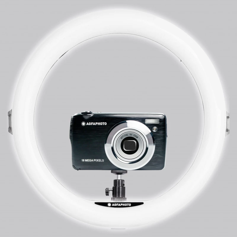 Agfa Arl11xl LED žiedinis 11 colių apšvietimas su trikoju ir nuotolinio valdymo pultu