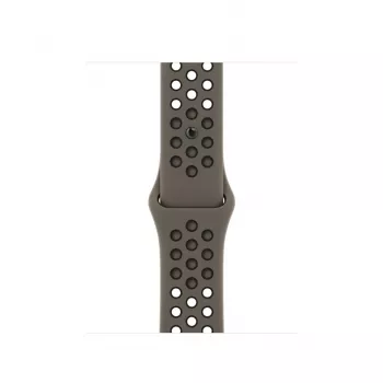 Dirželis Apple Watch Nike Sport Band, 41 mm, alyvuogės pilka/juoda, fluorelastomeras, 130–200 mm