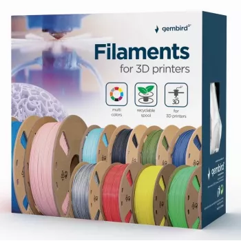Gembird 3DP-ABS1.75-01-BK 3D spausdinimo medžiaga ABS juoda 1,4 kg