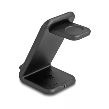 DELOCK 66941 Belaidis įkroviklis 3-in-1 išmaniajam telefonui, išmaniajam laikrodžiui, ausinėms USB Type-C 15W vidaus juodas