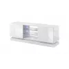 TV spintelė cama meble QIU 160 — MDF baltas blizgus, 1600×420×570 mm