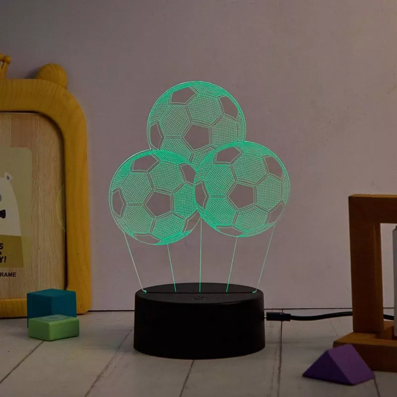 Stalinė lempa MANTA SNL124RGB RGB 3D šviesos dekoratyviniai rutuliai, keičiama LED spalva, dekoratyvinis apšvietimas