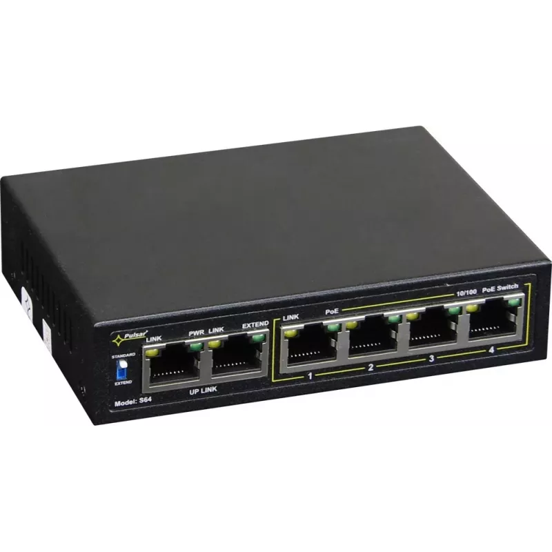 Tinklo jungiklis PULSAR Switch POE Pulsar S64 4 prievadai 2 uplink