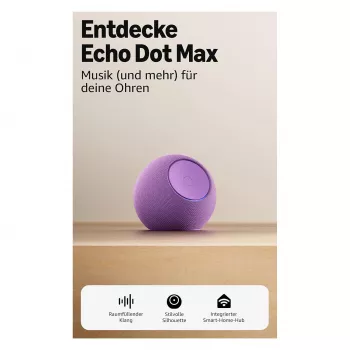 Belaidis garsiakalbis Amazon Echo Dot Max 2025 leidimas - Ametistas - Bluetooth (B0DKLDMHYB)