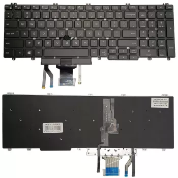 Dell KB316052 – klaviatūra nešiojamam kompiuteriui Latitude 5500, JAV išdėstymas, su foniniu apšvietimu ir trackpoint