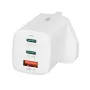 iBOX C-65 White, GaN 65W universalus įkroviklis su UK kištuku