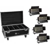 Eurolite LED CLS-18 QCL RGB/WW 18x7 W rinkinys su 4 vnt. ir skrynia su ratukais
