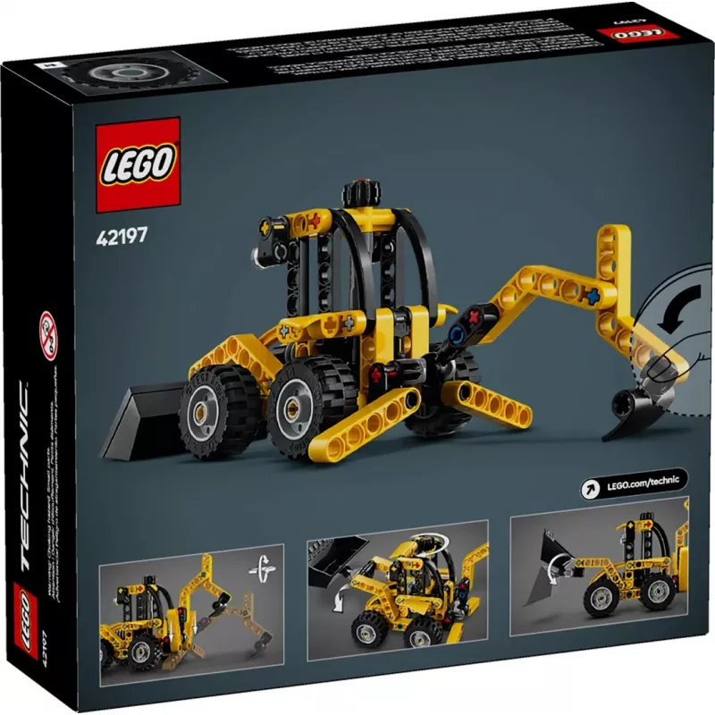 Konstruktorius LEGO Technic Krovimo ekskavatorius 42197 — sukamoji važiuoklė, darbinis krautuvas, 104 detalės, rekomenduojamas amžius 7+