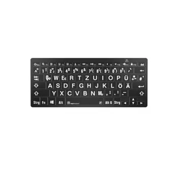 Logickeyboard Universal Bluetooth klaviatūra LKB-LPWB-BTPC-DE QWERTZ vokiška juoda