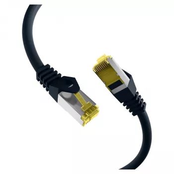 EFB-Elektronik RJ45 jungiamasis kabelis Cat.6A S/FTP LSZH 0,15m juodas (MK7001.0,15B)