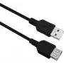 USB 2.0 ilginimo kabelis helos 288309 0,5 m — juodas, vyriškas–moteriškas