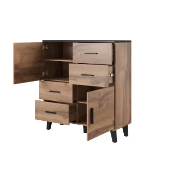 Cama sideboard LOTTA 110 2D4S wotan oak/mat Juoda