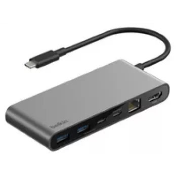 Belkin CONNECT USB-C 8-in-1 Hub su dviem USB-C prievadais INC024hqSGY
