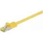 Wentronic Goobay Cat.7 jungiamasis laidas, S/FTP (PiMF), geltonas, 0,25 m - LSZH halogenų neturintis, varinis, RJ45 kištukas (91566)