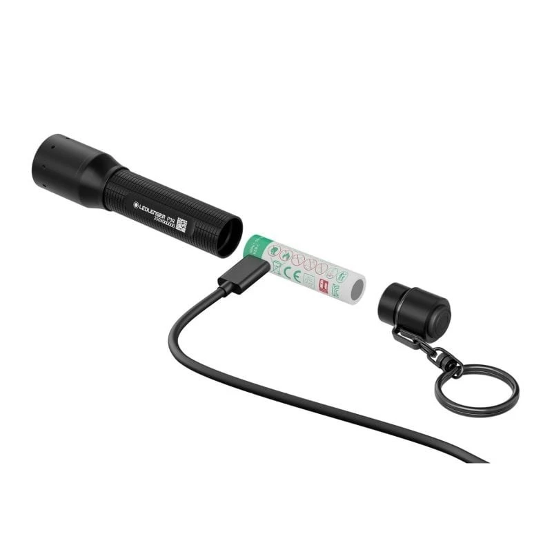 Žibintuvėlis Ledlenser P3R Black – įkraunamas kompaktiškas LED raktų pakabuko žibintuvėlis