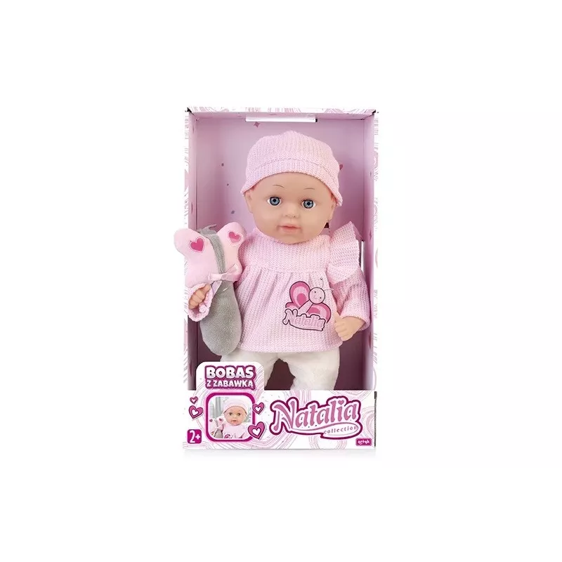 Lėlė Artyk Natalia 33 cm su žaisliuku - Artyk 33 cm kūdikio lėlė su aksesuaru
