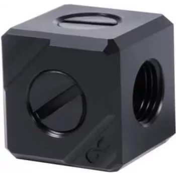 Alphacool Eiszapfen jungiamasis terminalas 5-jų G1/4 vidinis sriegis - juodas acetatas (17556)