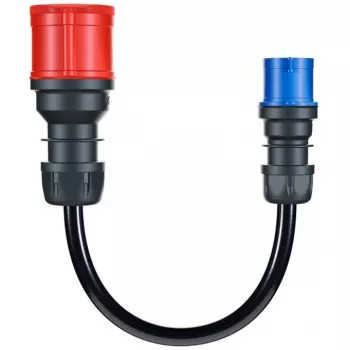 Adapteris go-e Gemini flex 22 kW į CEE Blue 16 A - juodas - tiesus - tiesus - IP55 - 22 kW - 16 A