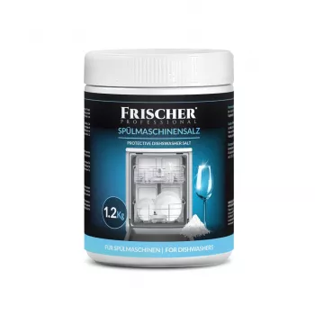 Indaplovių druska FRISCHER FR00101_1200, 1,2 kg, vandens minkštinimo druska plastikiniame inde