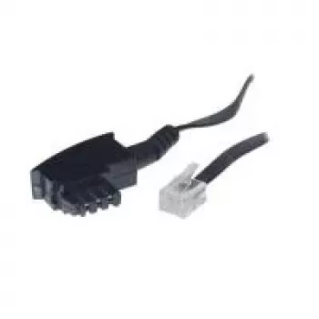 S/CONN 10m TAE-F – RJ11 juodas permatomas kabelis ShiverPeaks