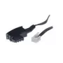 S/CONN 10m TAE-F – RJ11 juodas permatomas kabelis ShiverPeaks