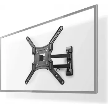 Nedis TVWM1530BK - TV laikiklis, 100 x 100 mm - 400 x 400 mm, 0–20° pasvirimas, 180° sukimas, ABS/plienas, juodas