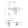SBOX LCD laikiklis LCD-351/1-2 17–32 colių ekranams, max apkrova 9 kg, VESA 100x100