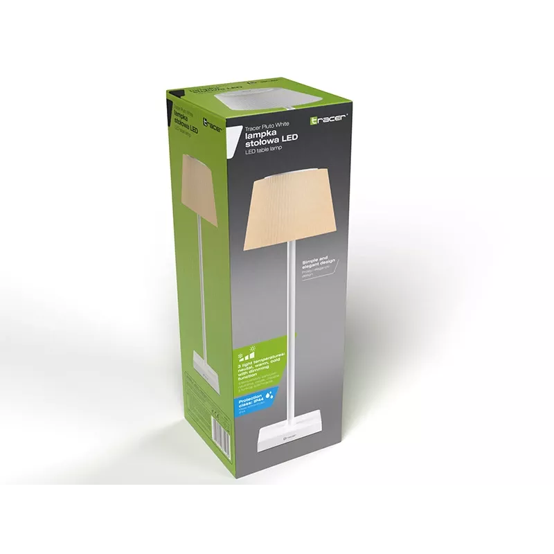 Stalinė lempa TRACER Pluto White TRAOSW47233 LED reguliuojamas ryškumas, balta spalva