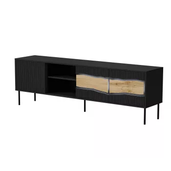 Spintelė televizoriui cama meble INSERTO 3D1W 190x40x62 cm juoda su LED