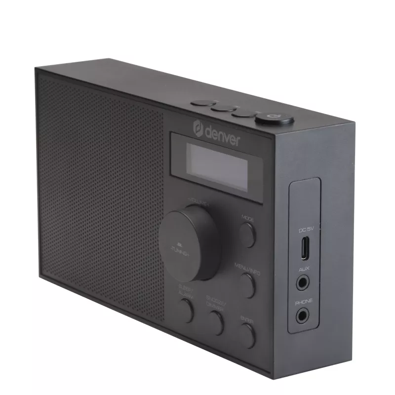 Radijo imtuvas DENVER DAB-51B – DAB+/FM/AM kompaktiškas skaitmeninis radijas, juodas