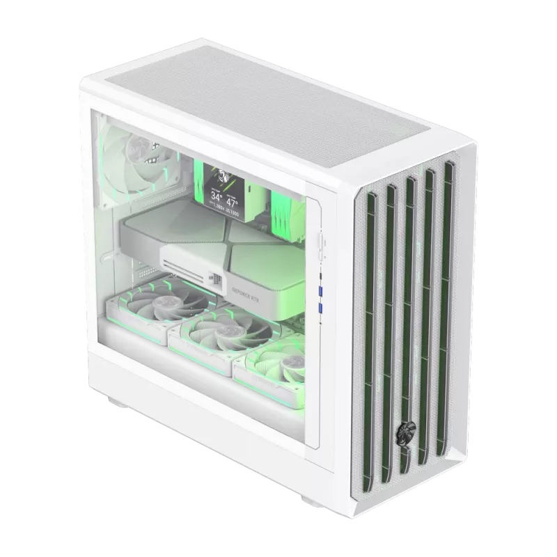 Gamemax korpusas CLAW 460 WH baltas, Mid-Tower, be maitinimo šaltinio