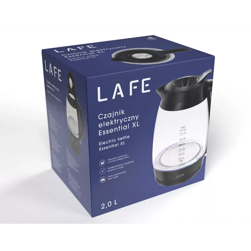 Elektrinis virdulys LAFE Essential XL 1.7 L 2200 W stiklinis