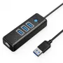 USB šakotuvas ORICO PW3UR-U3 3x USB 3.0 + RJ45 Ethernet prievadas