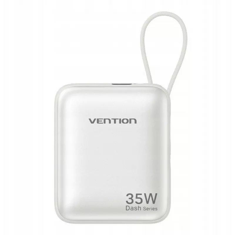 Powerbank Vention FHEN0 Li-polimerinis 10000 mAh 35 W USB-C 1 prievadas Baltas