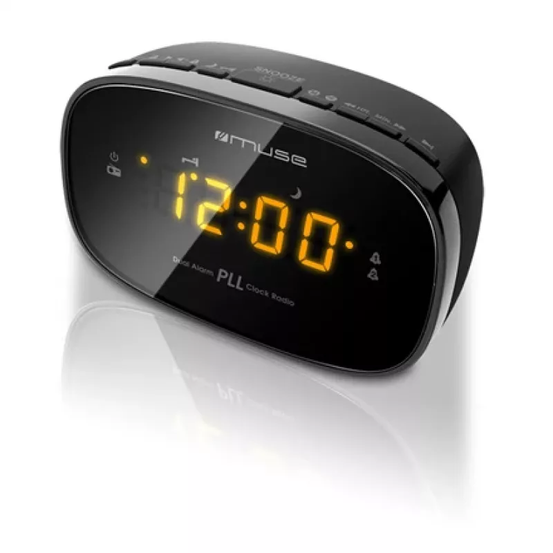 Muse M-150CR radijo laikrodis su FM PLL imtuvu, 1,52 cm LED ekranu, žadintuvu (radijas/garsinis signalas), maitinimas 230 V / AAA baterijos