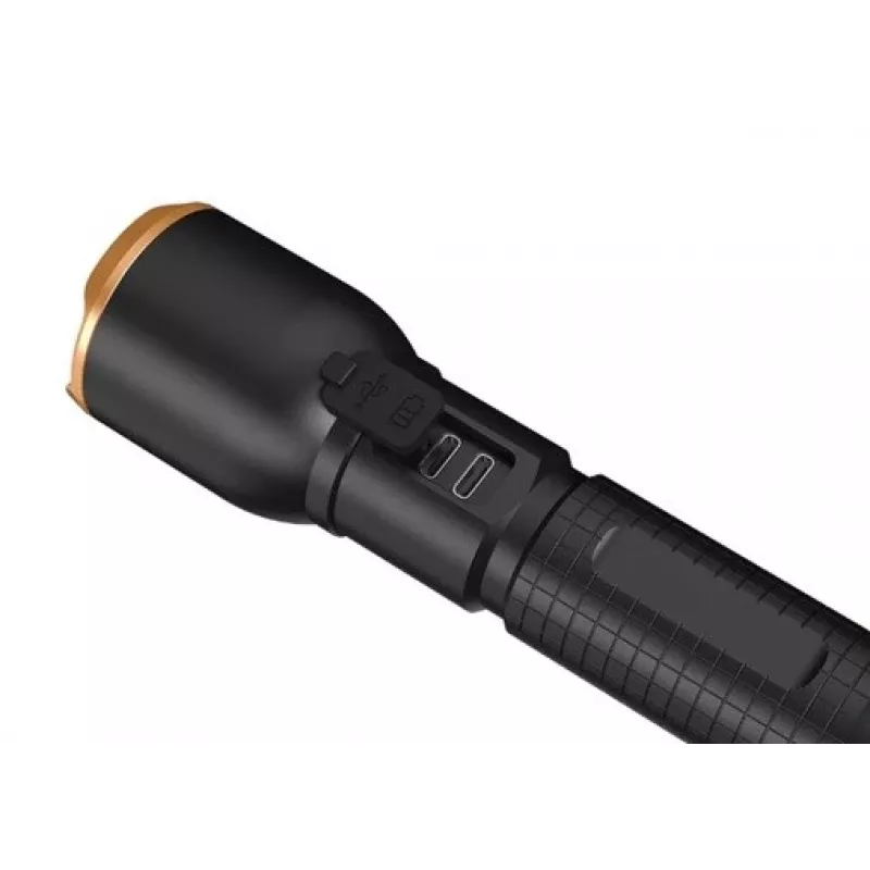 Žibintuvėlis Duracell DF6000R Gift Box – nešiojamas įkraunamas žibintuvėlis, juodas