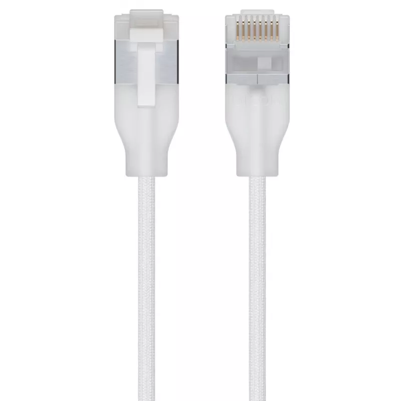 Tinklo kabelis Ubiquiti UACC-Cable-Patch-EL-C6A-15M-W RJ-45 Cat6a 15 m permatomai baltas