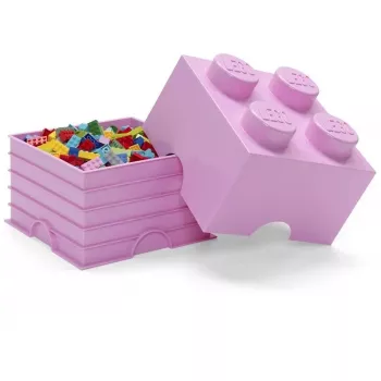 LEGO laikymo plyta Room Copenhagen 4, rožinė – 40031738, sukraunamas konteineris žaislams ir tekstilei
