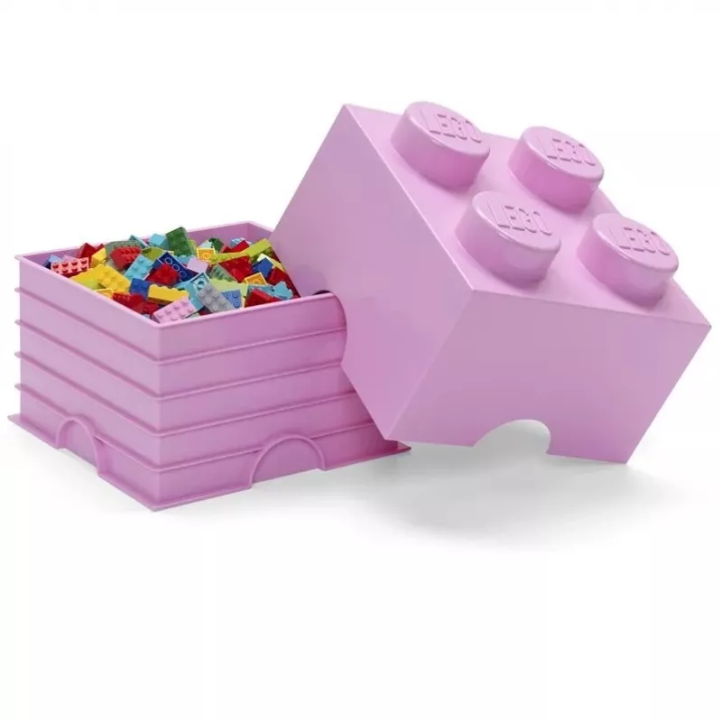 LEGO laikymo plyta Room Copenhagen 4, rožinė – 40031738, sukraunamas konteineris žaislams ir tekstilei