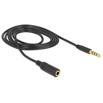 Audio kabelis 3,5 mm lizdas – kištukas DeLOCK 84666 juodas 1 m