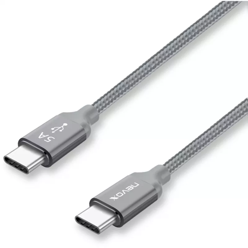 USB C laidas Nevox 1654 USB 2.0 2m pilkas sidabrinis