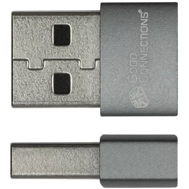 Good Connections USB-AD203 adapteris USB 2.0 kištukas A prie USB-C lizdo aliuminio korpusas pilkas