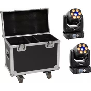 LED šviestuvų rinkinys EUROLITE TMH-H90 2x su dėklu ir ratukais