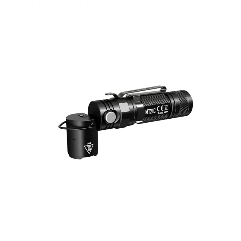 Nešiojamas žibintuvėlis Nitecore MT21C, 1000 lm, 131 mm, 103,5 g, 18650 arba CR123, juodas