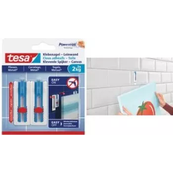 Lipnioji pasta Tesa Klebe Nail Canvas Tile & Metal 77768-00000-00 — 2 x 2 kg, reguliuojama