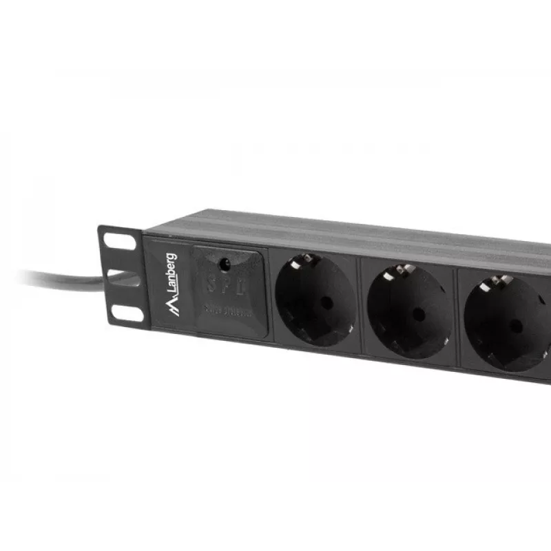 LANBERG POWER STRIP 10 RACK 1U, 16A, 3x SHUKO