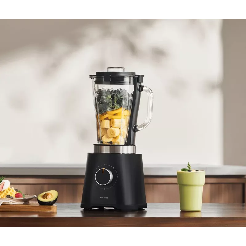 Maišytuvas Xiaomi BHR8936EU — 600 W, 1,75 L, 5 greičių, rotacinis valdymas, nerūdijančio plieno peiliai, juodas